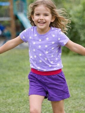 Wonder Nation Lavender Floral Top and Shorts Set - 4-5T Girl NWT